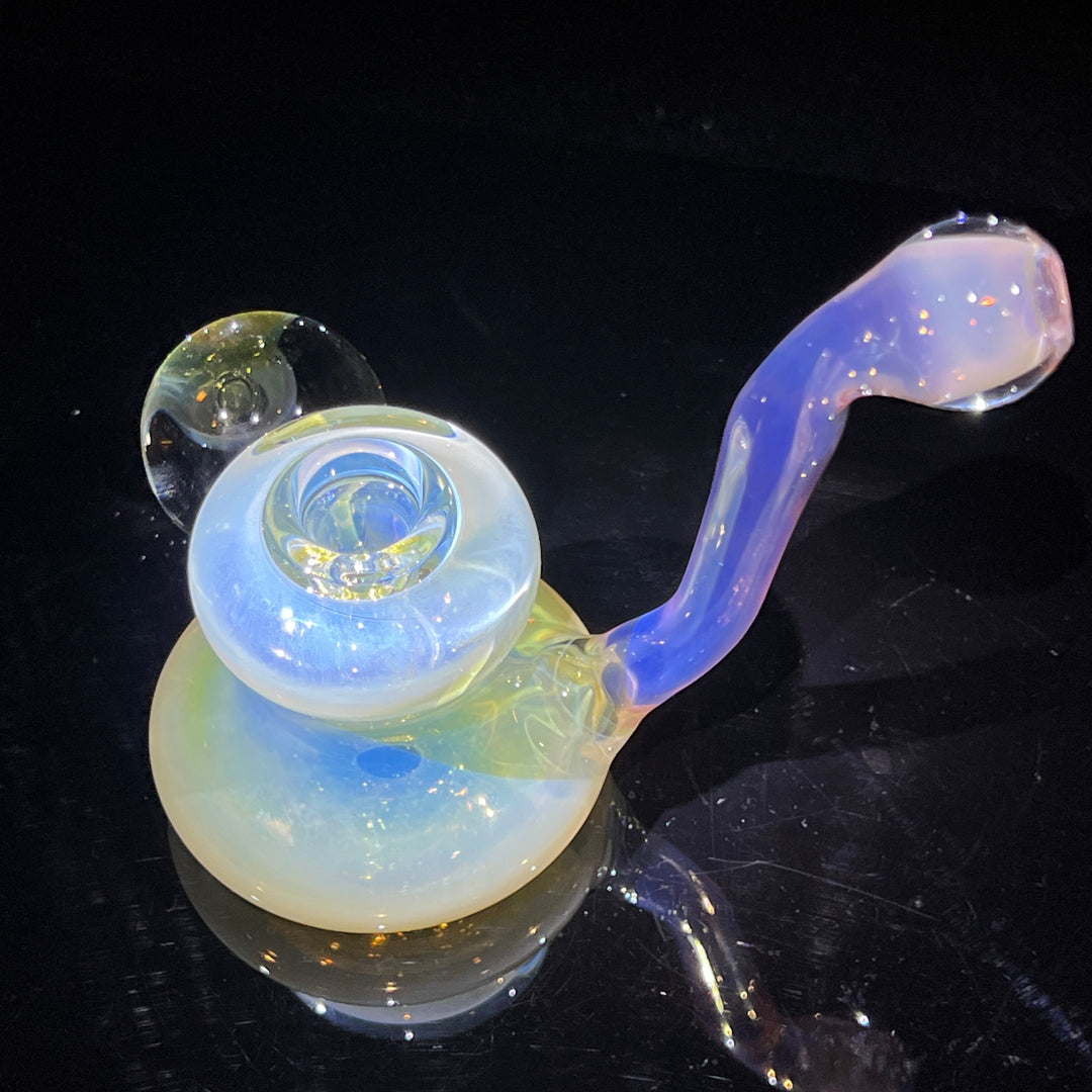 Silver Fume Opal UV Hash Hammer Glass Pipe Tako Glass   