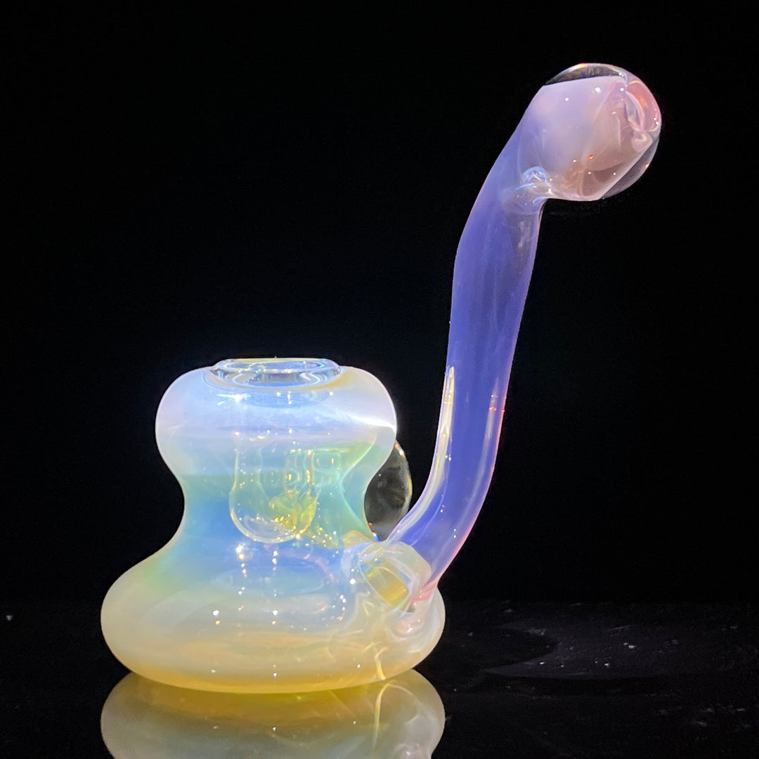 Silver Fume Opal UV Hash Hammer Glass Pipe Tako Glass   