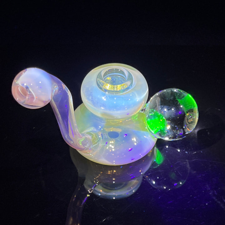 Silver Fume Opal UV Hash Hammer Glass Pipe Tako Glass   