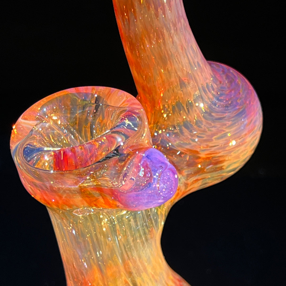 Guava Bubbler with Pink Carb Glass Pipe Cose Glass   