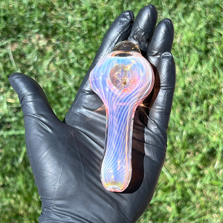 Scalloped Fumed Spoon Glass Pipe Schutz Glass   