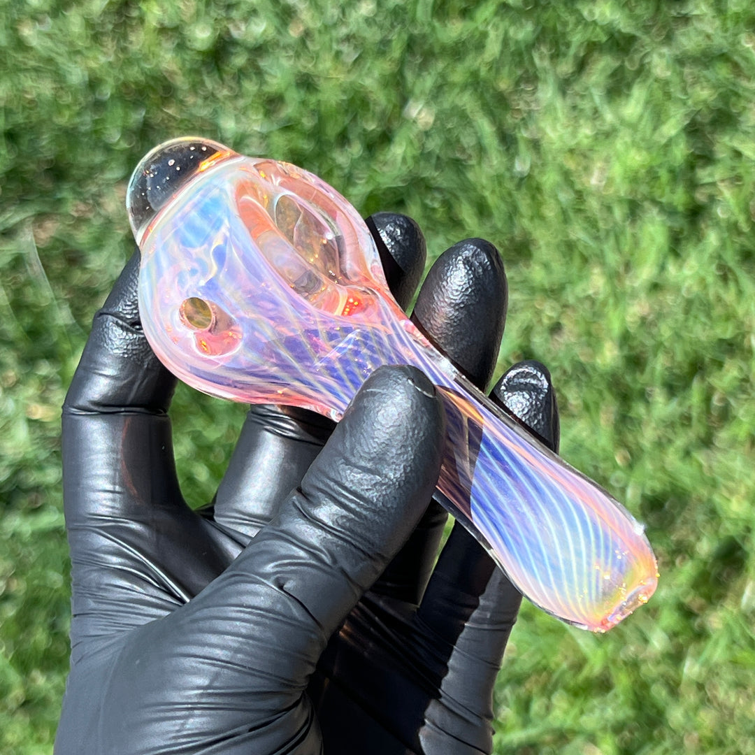 Scalloped Fumed Spoon Glass Pipe Schutz Glass   