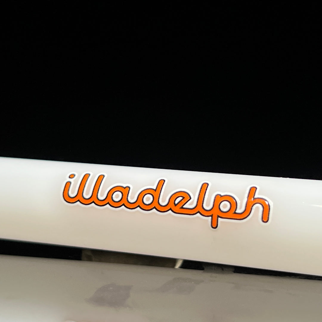 Illadelph White/Orange OG Downstem Accessory Illadelph Glass