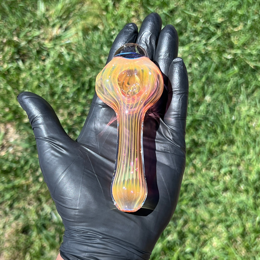 Scalloped Fumed Spoon Glass Pipe Schutz Glass   