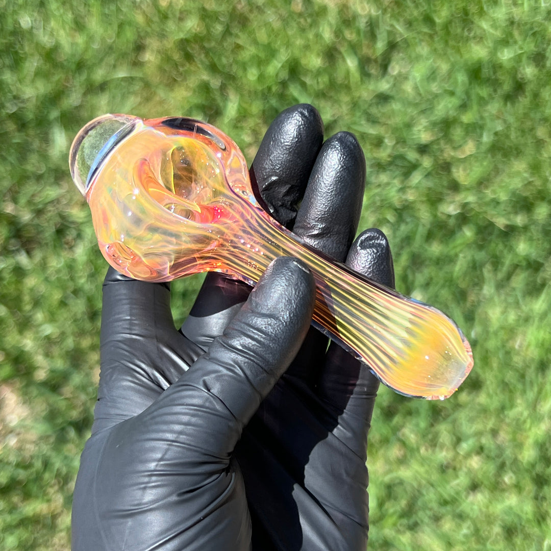 Scalloped Fumed Spoon Glass Pipe Schutz Glass   