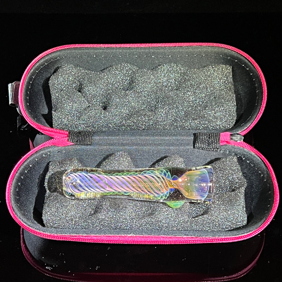 Thick Fume Chillum + Case Combo Glass Pipe Chuck Glass