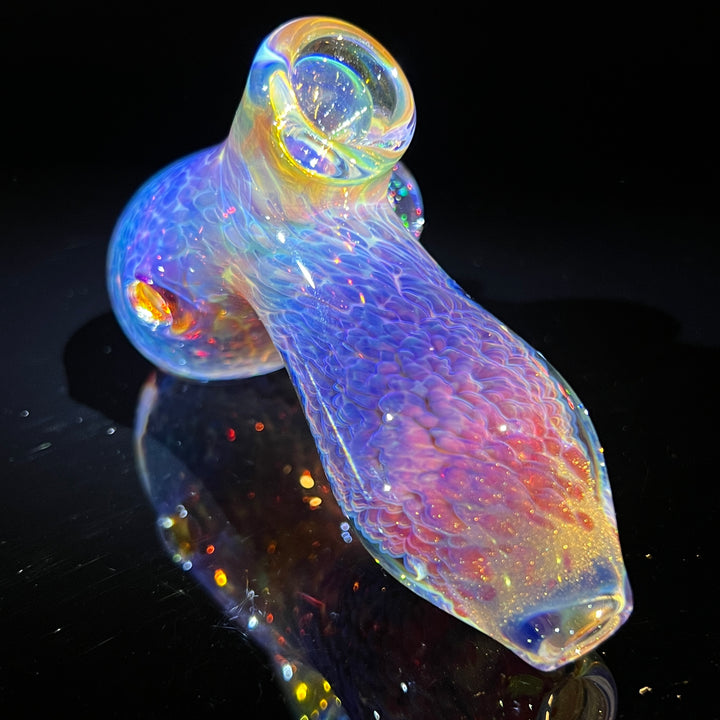 Purple Nebula with Crushed Opal Marble Drop Hammer Glass Pipe Tako Glass   