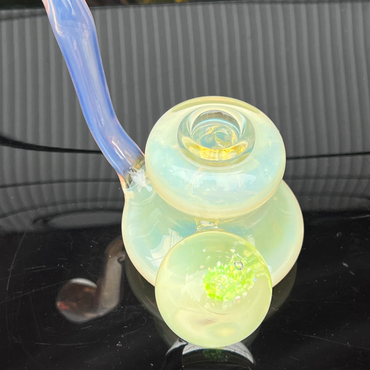 Silver Fume Opal UV Hash Hammer Glass Pipe Tako Glass   