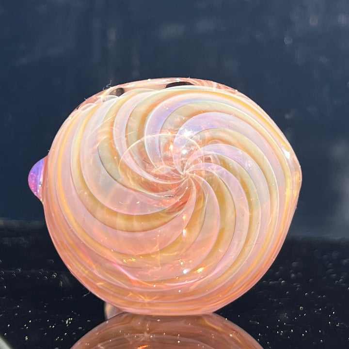 Thick Fume Pipe Pink Slyme Marble Glass Pipe Chuck Glass   