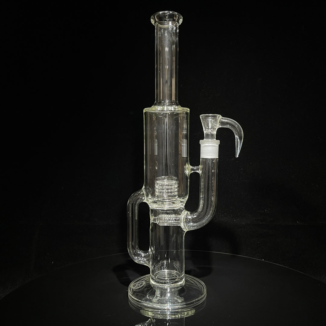 360° Grid Cap Drop Recycler Glass Pipe TG