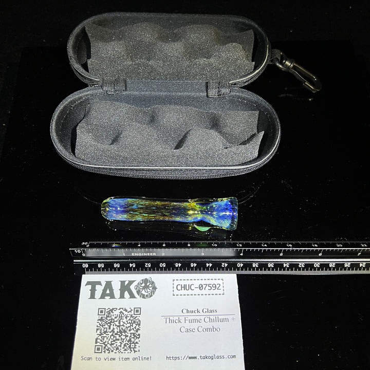 Thick Fume Chillum + Case Combo Glass Pipe Chuck Glass