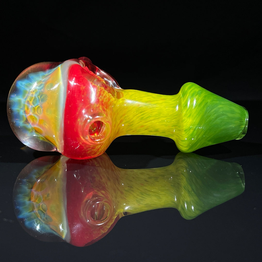 Frit Honeycomb Spoon Glass Pipe Catfish Glass