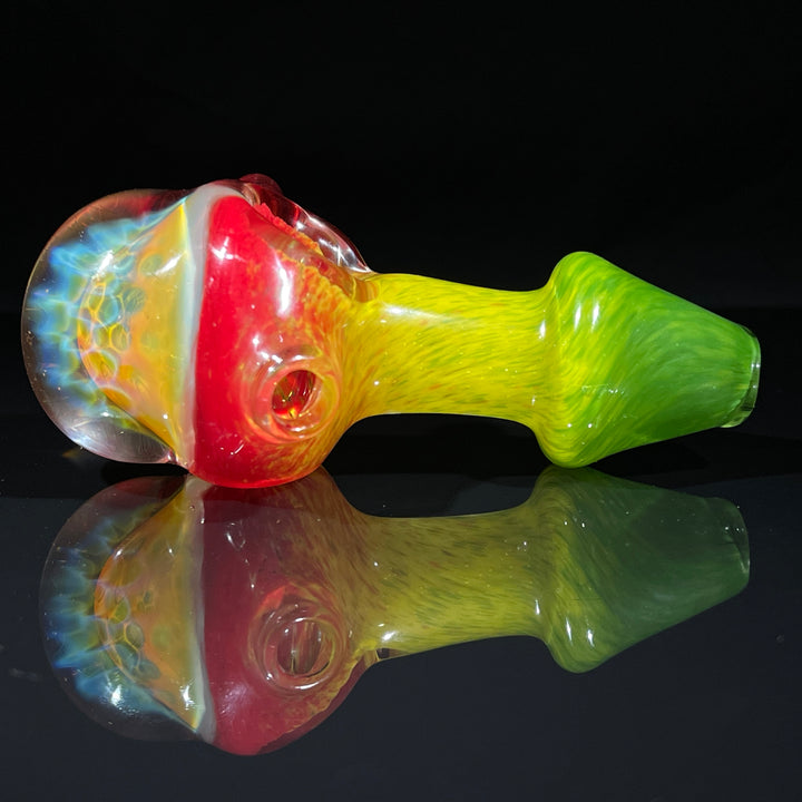 Frit Honeycomb Spoon Glass Pipe Catfish Glass