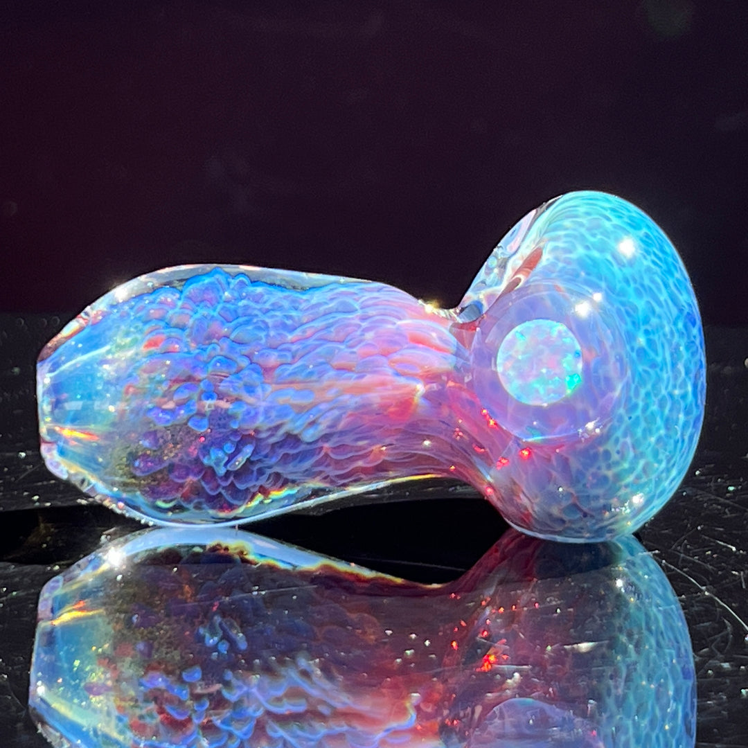 Purple Nebula Pocket Pipe with White Opal Glass Pipe Tako Glass   