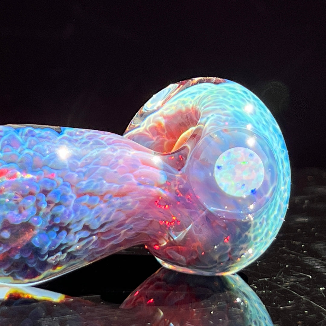 Purple Nebula Pocket Pipe with White Opal Glass Pipe Tako Glass   