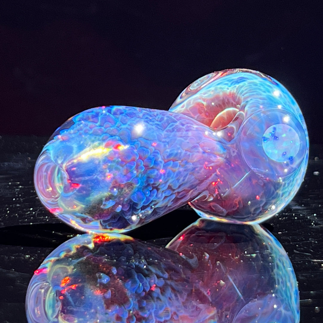 Purple Nebula Pocket Pipe with White Opal Glass Pipe Tako Glass   