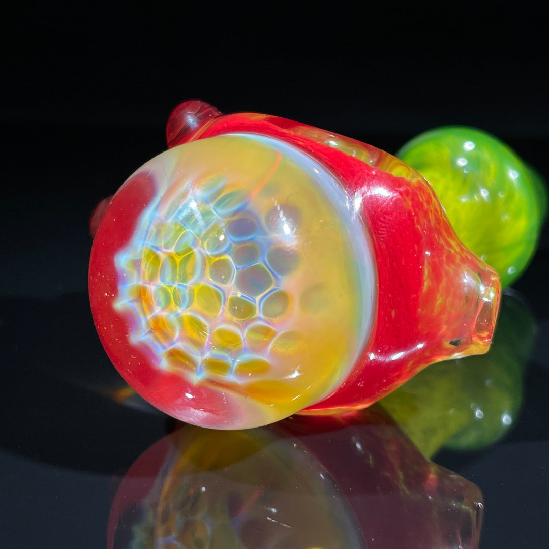 Frit Honeycomb Spoon Glass Pipe Catfish Glass