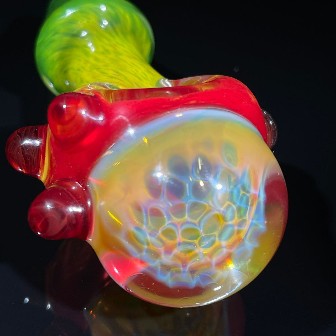 Frit Honeycomb Spoon Glass Pipe Catfish Glass