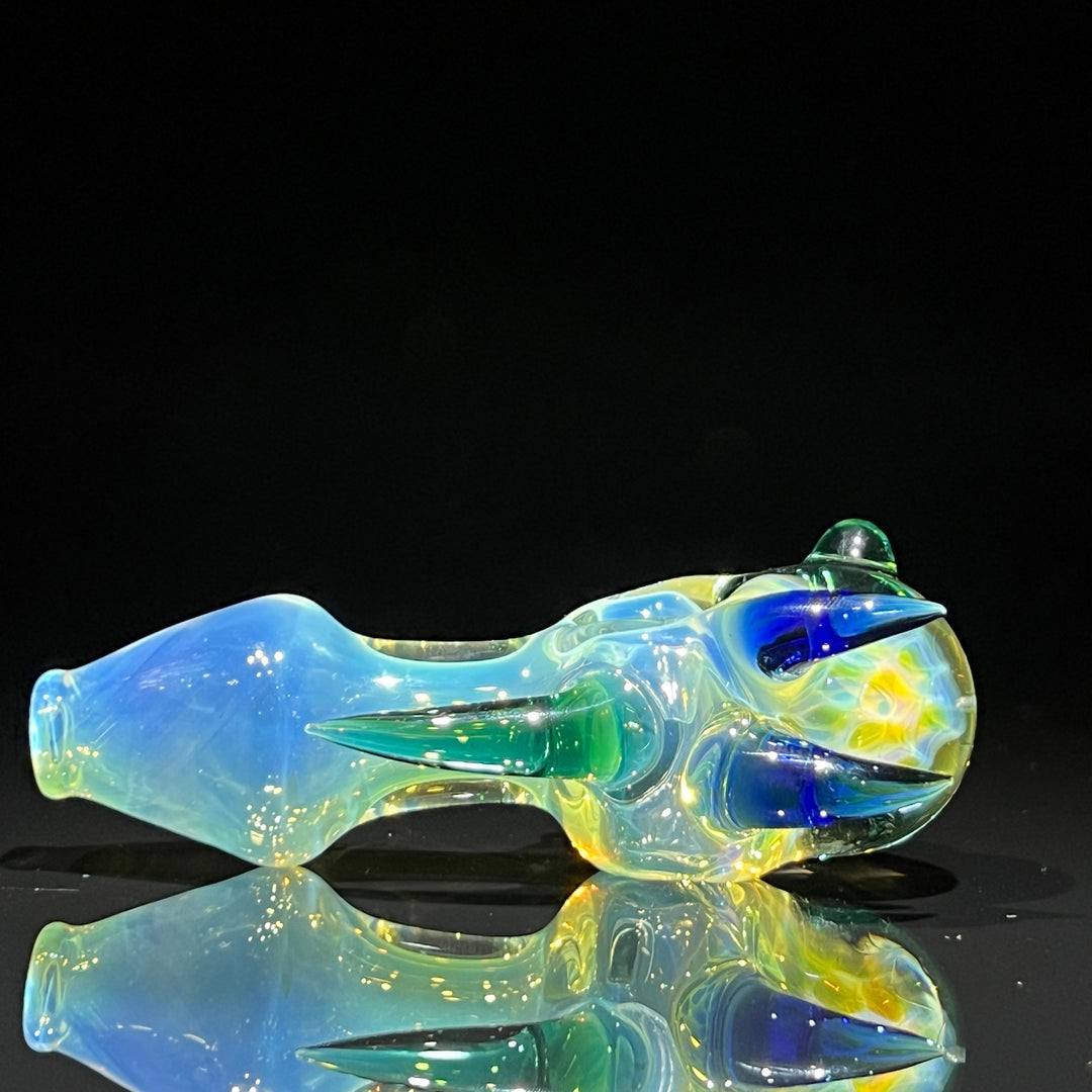 Horned Fume Honeycomb Spoon Glass Pipe Catfish Glass