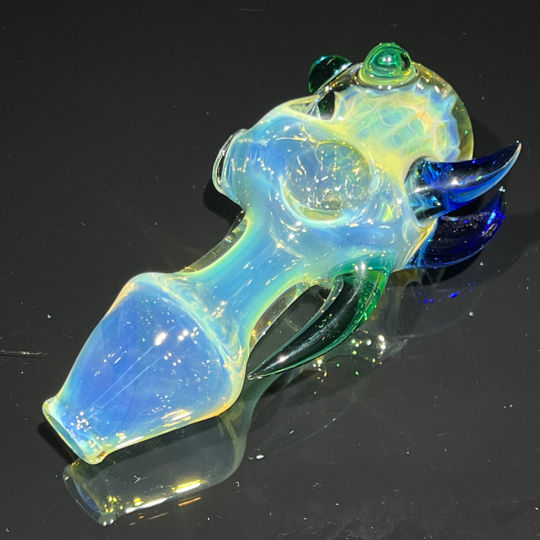 Horned Fume Honeycomb Spoon Glass Pipe Catfish Glass