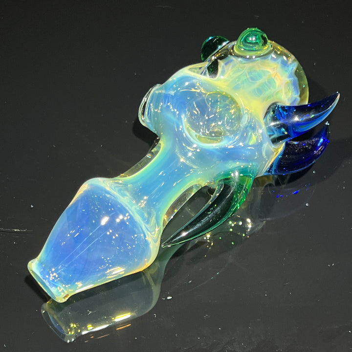 Horned Fume Honeycomb Spoon Glass Pipe Catfish Glass