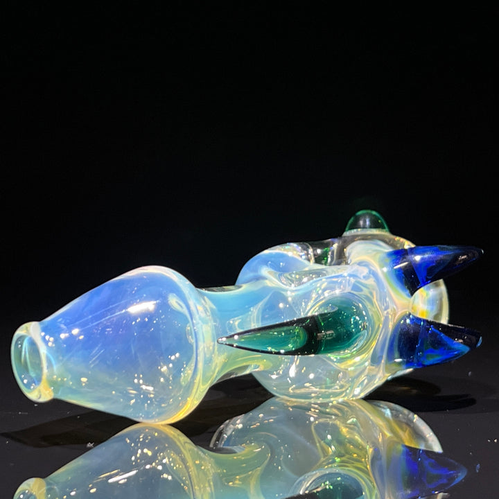 Horned Fume Honeycomb Spoon Glass Pipe Catfish Glass