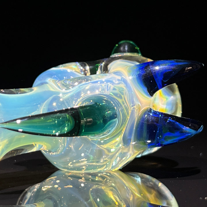 Horned Fume Honeycomb Spoon Glass Pipe Catfish Glass