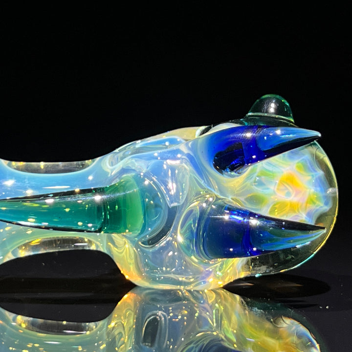 Horned Fume Honeycomb Spoon Glass Pipe Catfish Glass