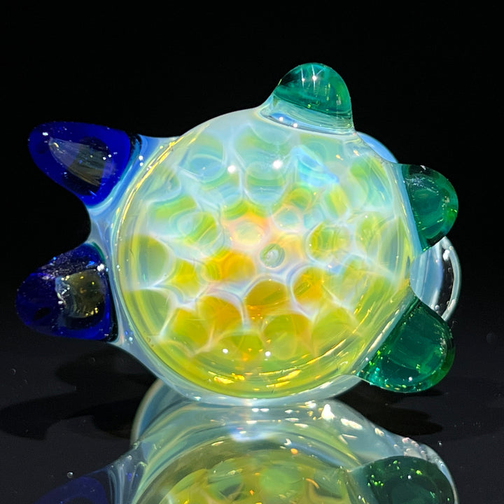 Horned Fume Honeycomb Spoon Glass Pipe Catfish Glass