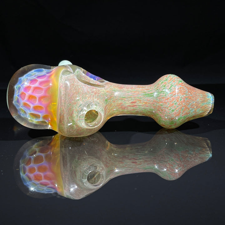 Frit Honeycomb Spoon Glass Pipe Catfish Glass