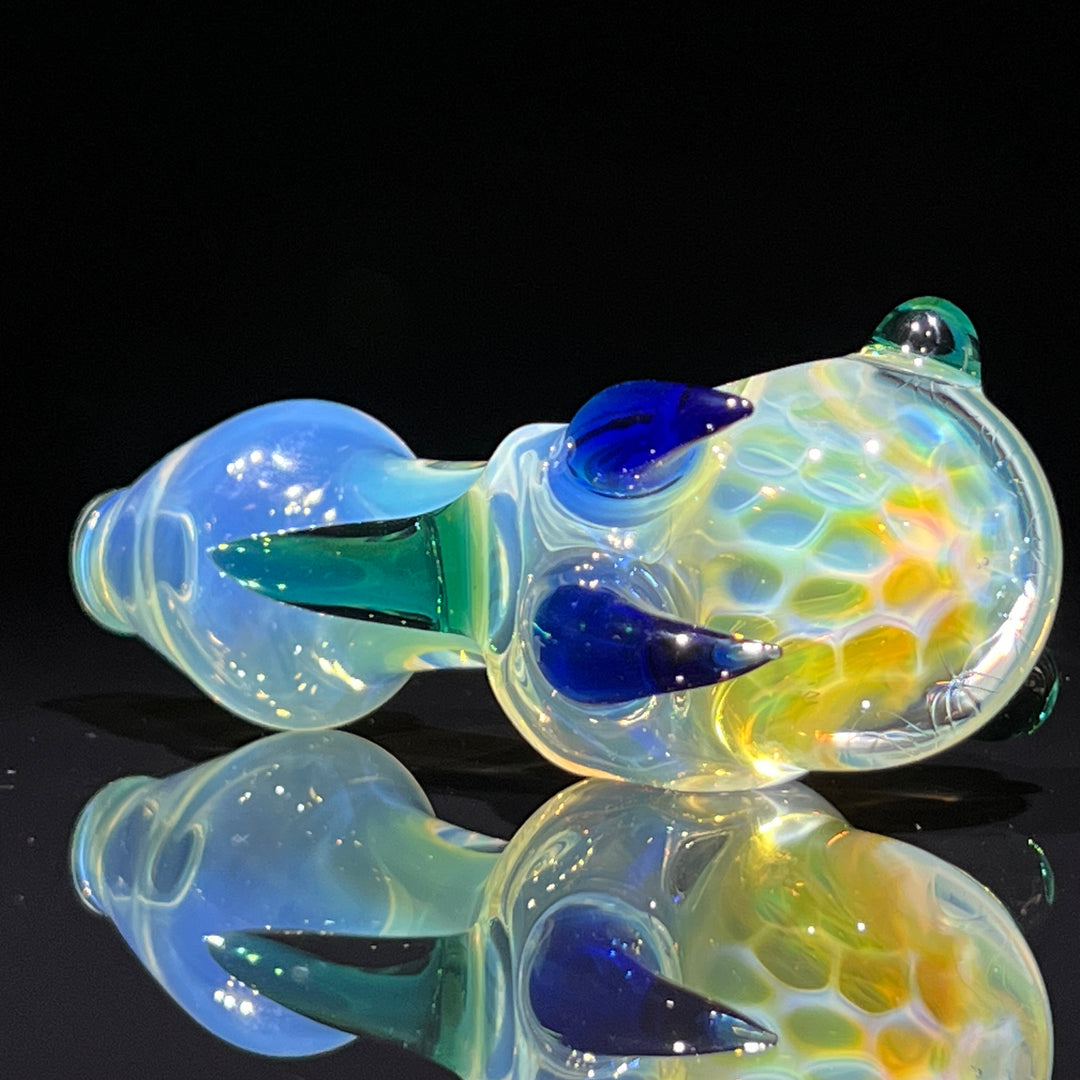 Horned Fume Honeycomb Spoon Glass Pipe Catfish Glass