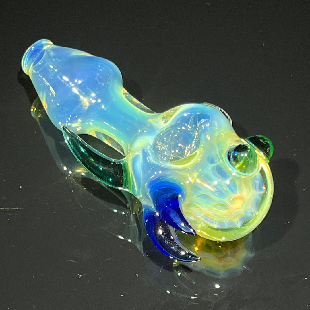 Horned Fume Honeycomb Spoon Glass Pipe Catfish Glass