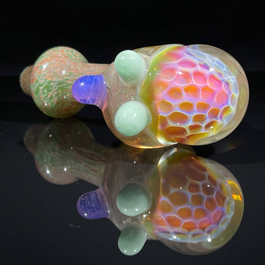 Frit Honeycomb Spoon Glass Pipe Catfish Glass