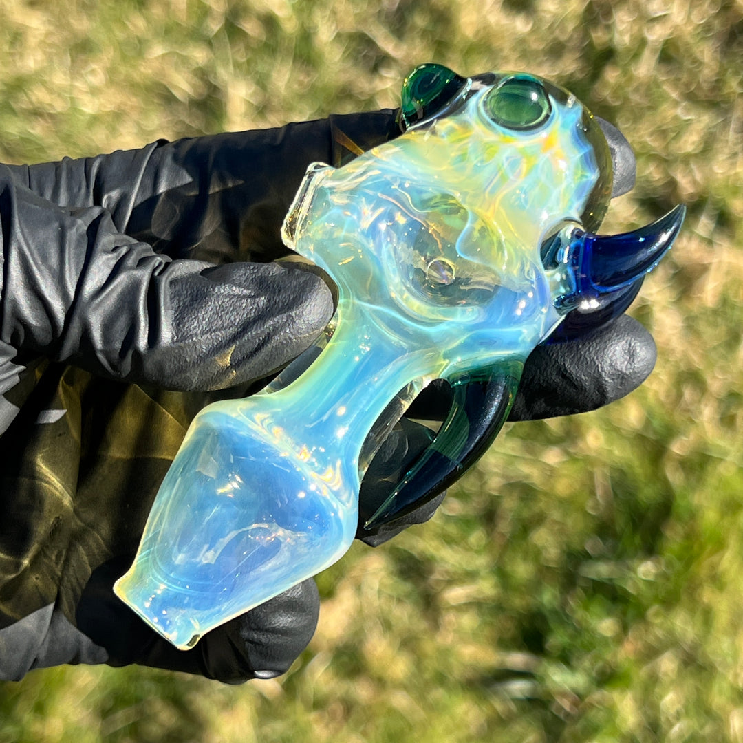 Horned Fume Honeycomb Spoon Glass Pipe Catfish Glass