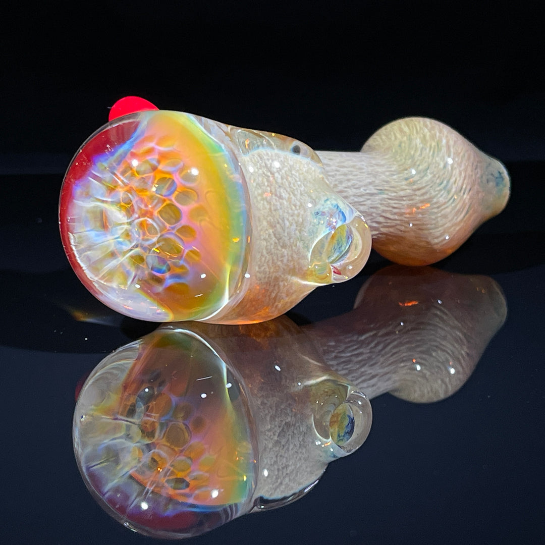 Frit Honeycomb Spoon Glass Pipe Catfish Glass