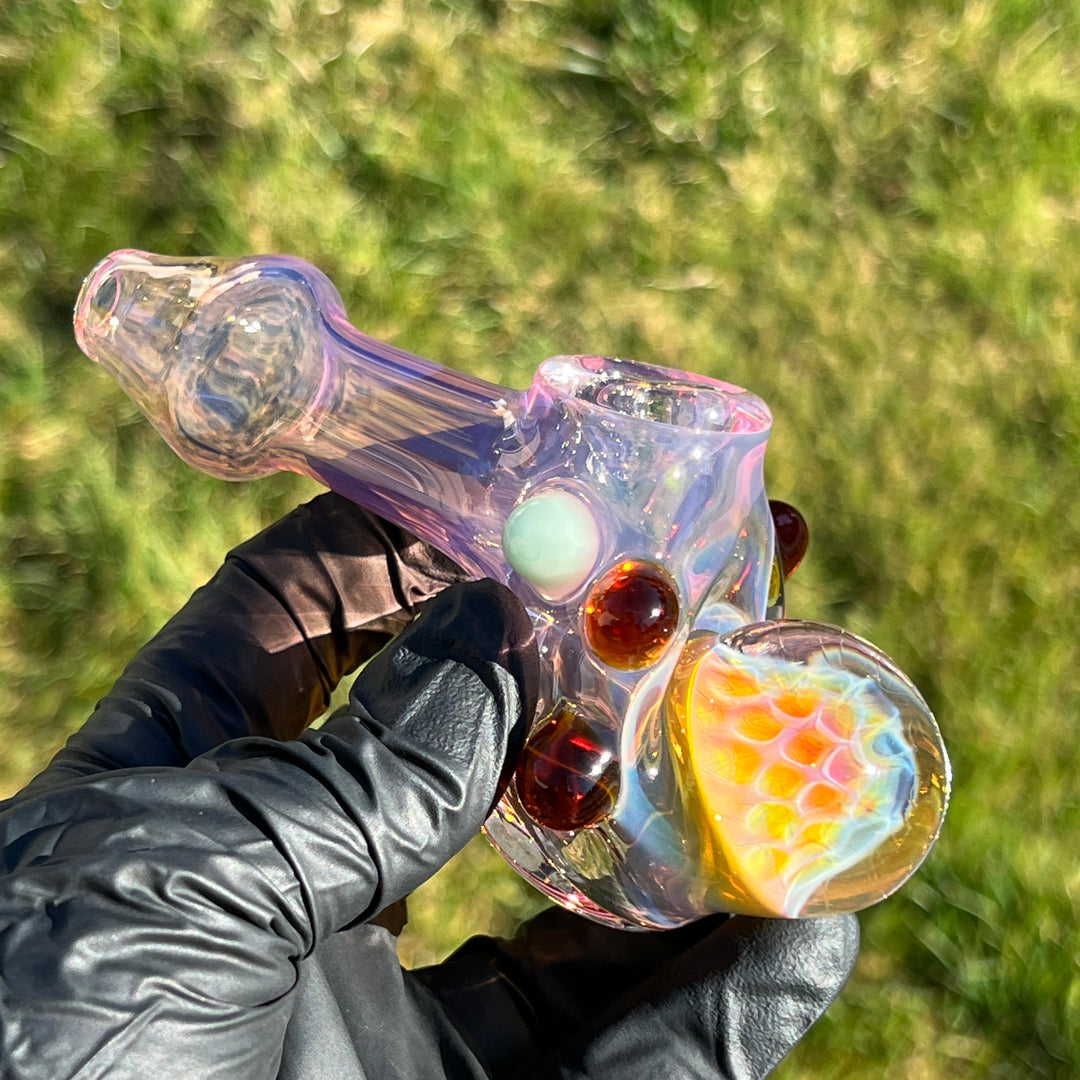 Fumed Honeycomb Hammer Glass Pipe Catfish Glass