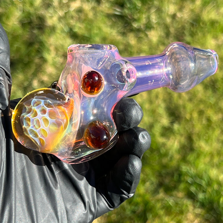 Fumed Honeycomb Hammer Glass Pipe Catfish Glass