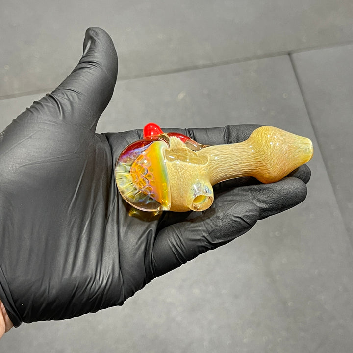 Frit Honeycomb Spoon Glass Pipe Catfish Glass