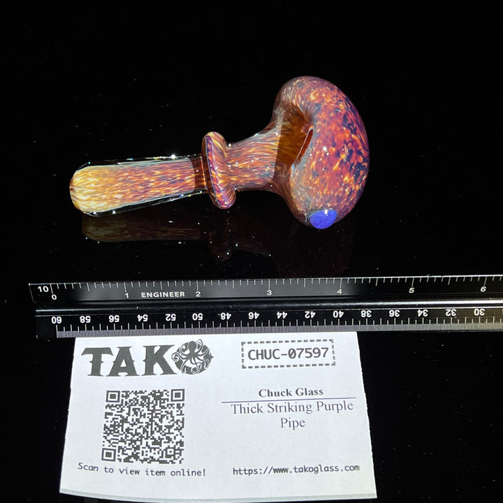 Thick Striking Purple Pipe Glass Pipe Chuck Glass