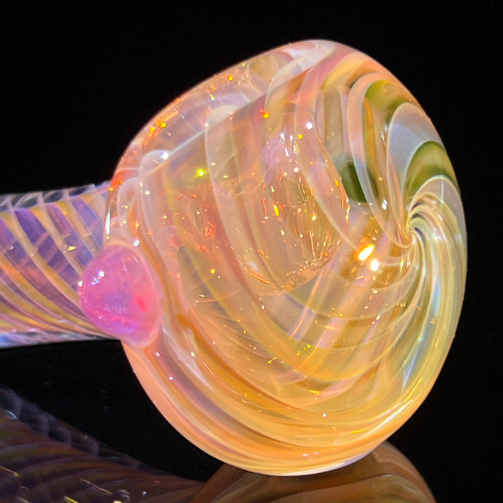 Thick Fume Pipe Pink Slyme Marble Glass Pipe Chuck Glass   