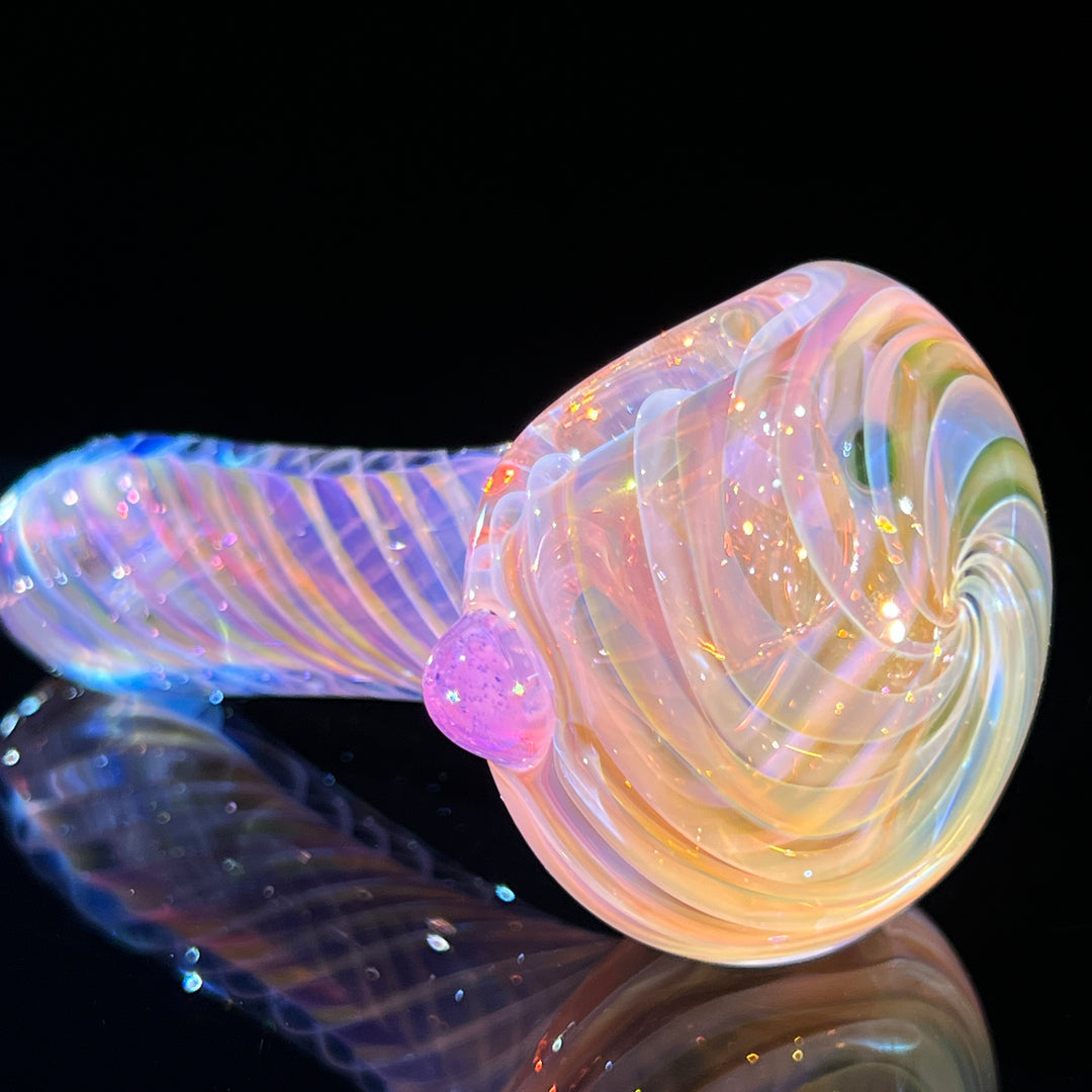 Thick Fume Pipe Pink Slyme Marble Glass Pipe Chuck Glass   