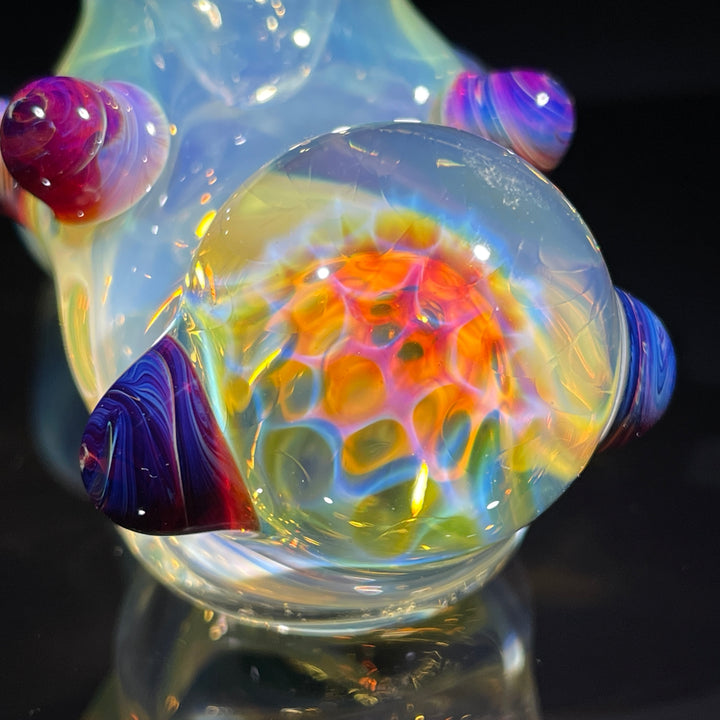 Fumed Honeycomb Hammer Glass Pipe Catfish Glass