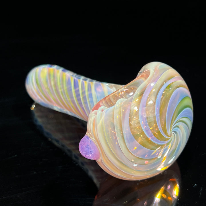 Thick Fume Pipe Pink Slyme Marble Glass Pipe Chuck Glass   