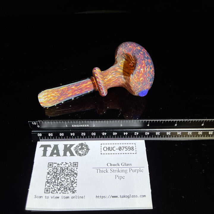 Thick Striking Purple Pipe Glass Pipe Chuck Glass