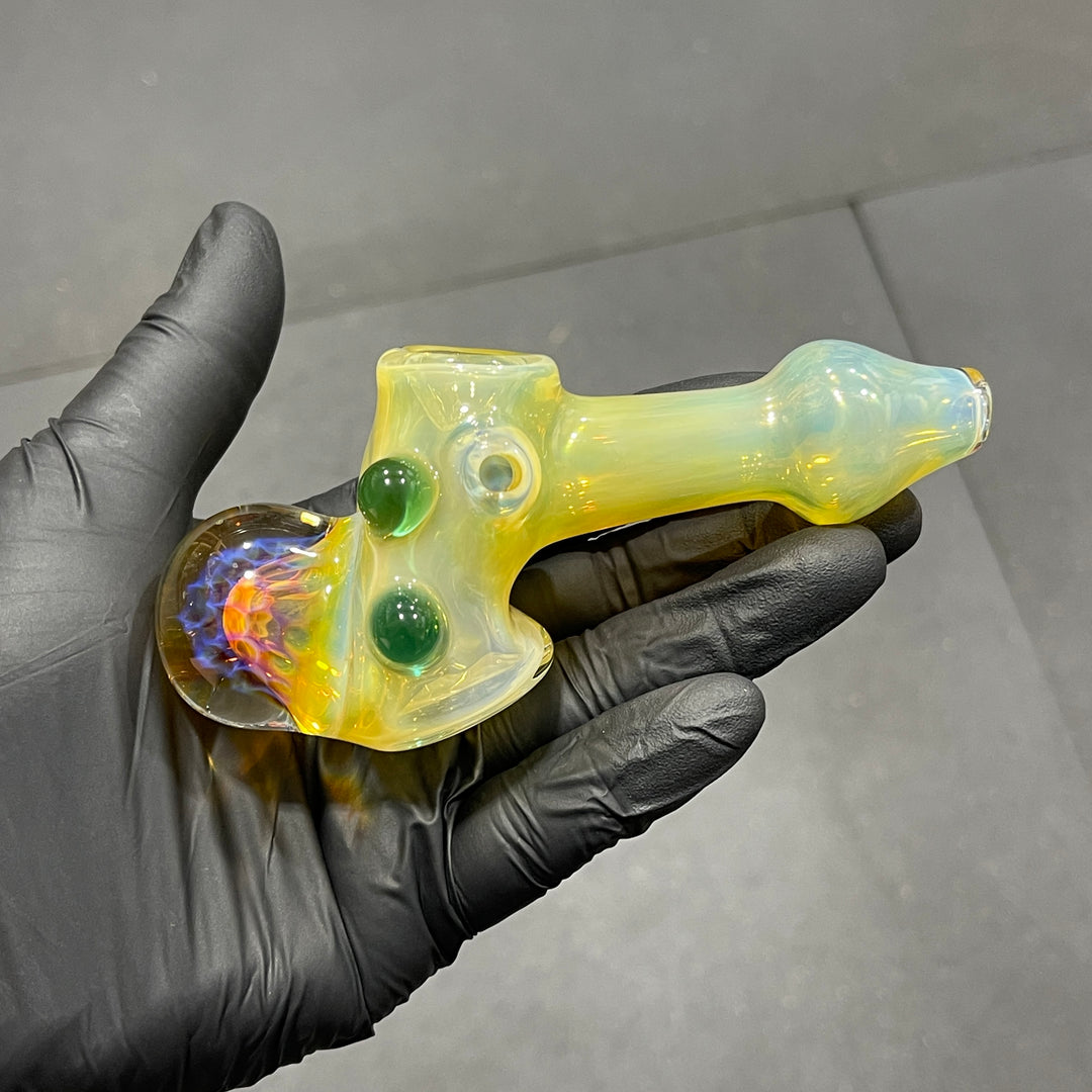 Fumed Honeycomb Hammer Glass Pipe Catfish Glass