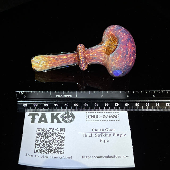 Thick Striking Purple Pipe Glass Pipe Chuck Glass