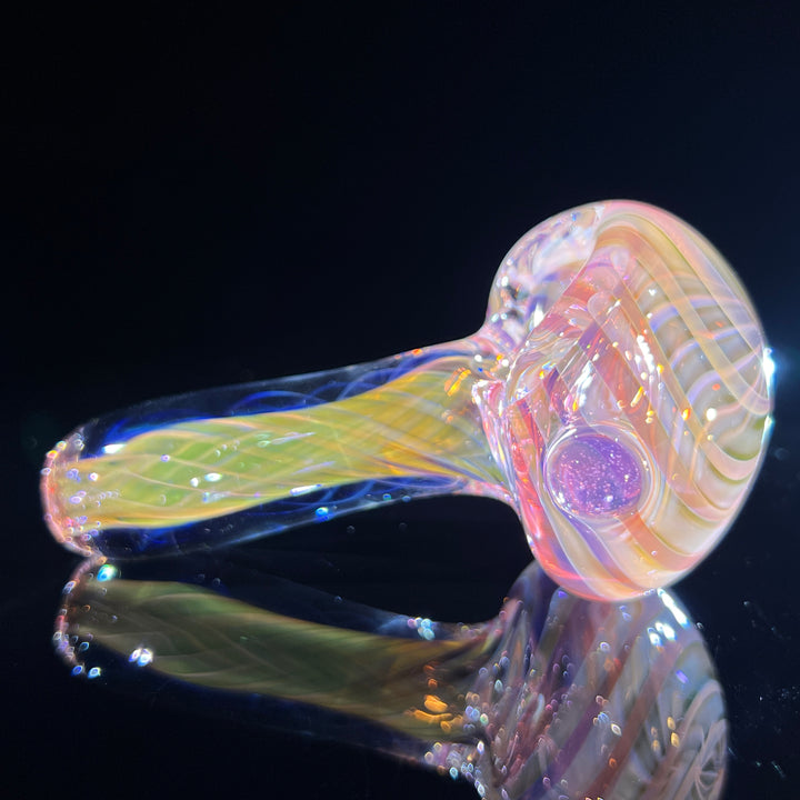 Thick Fume Pipe Pink Slyme Marble Glass Pipe Chuck Glass   