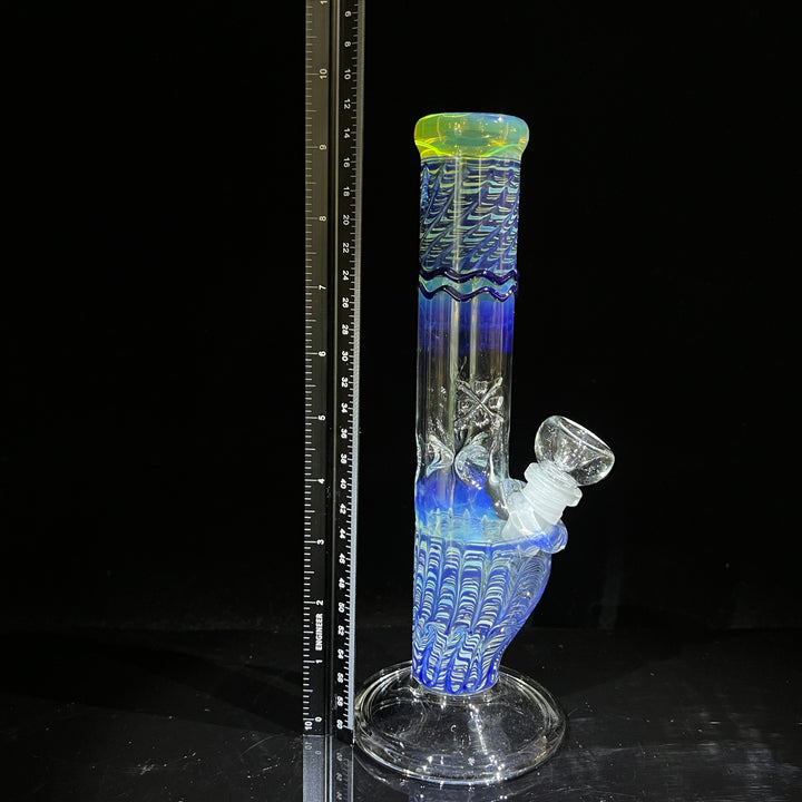 10" Color Rake Straight Bong Glass Pipe Mary Jane's Glass   