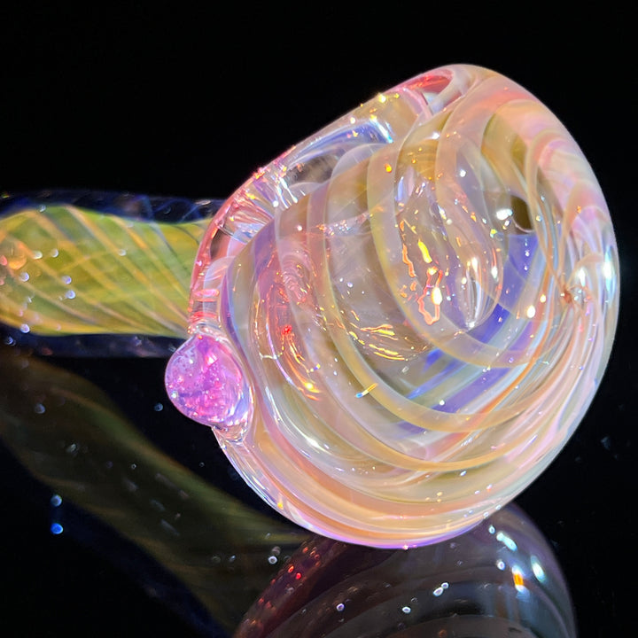 Thick Fume Pipe Pink Slyme Marble Glass Pipe Chuck Glass   