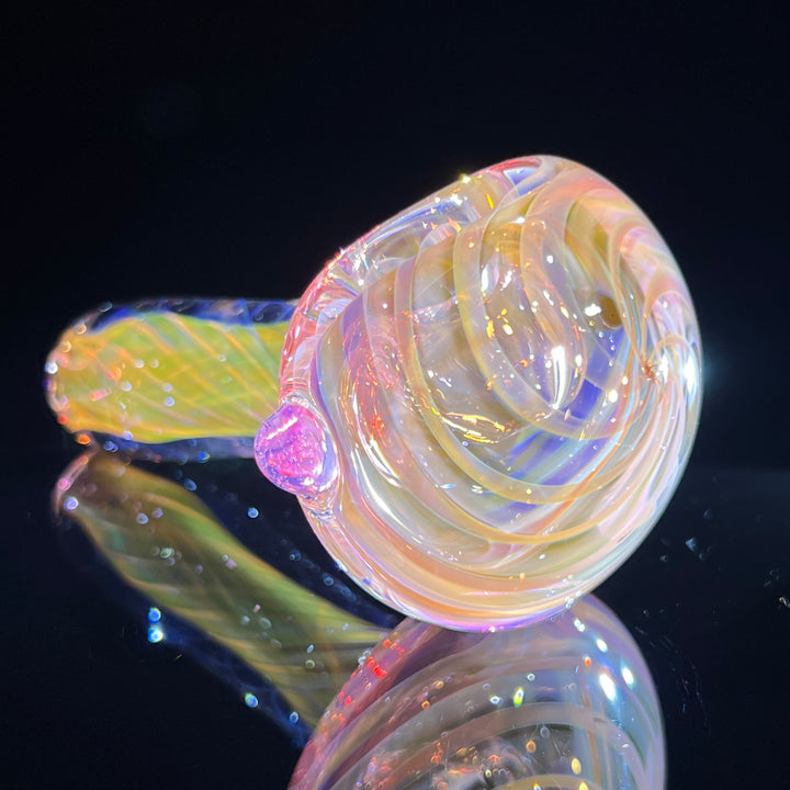 Thick Fume Pipe Pink Slyme Marble Glass Pipe Chuck Glass   